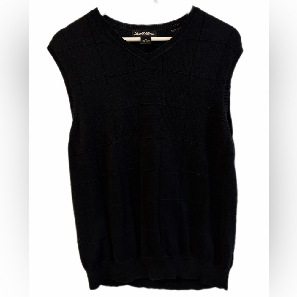 Arnold Palmer Black V-Neck Sweater Vest